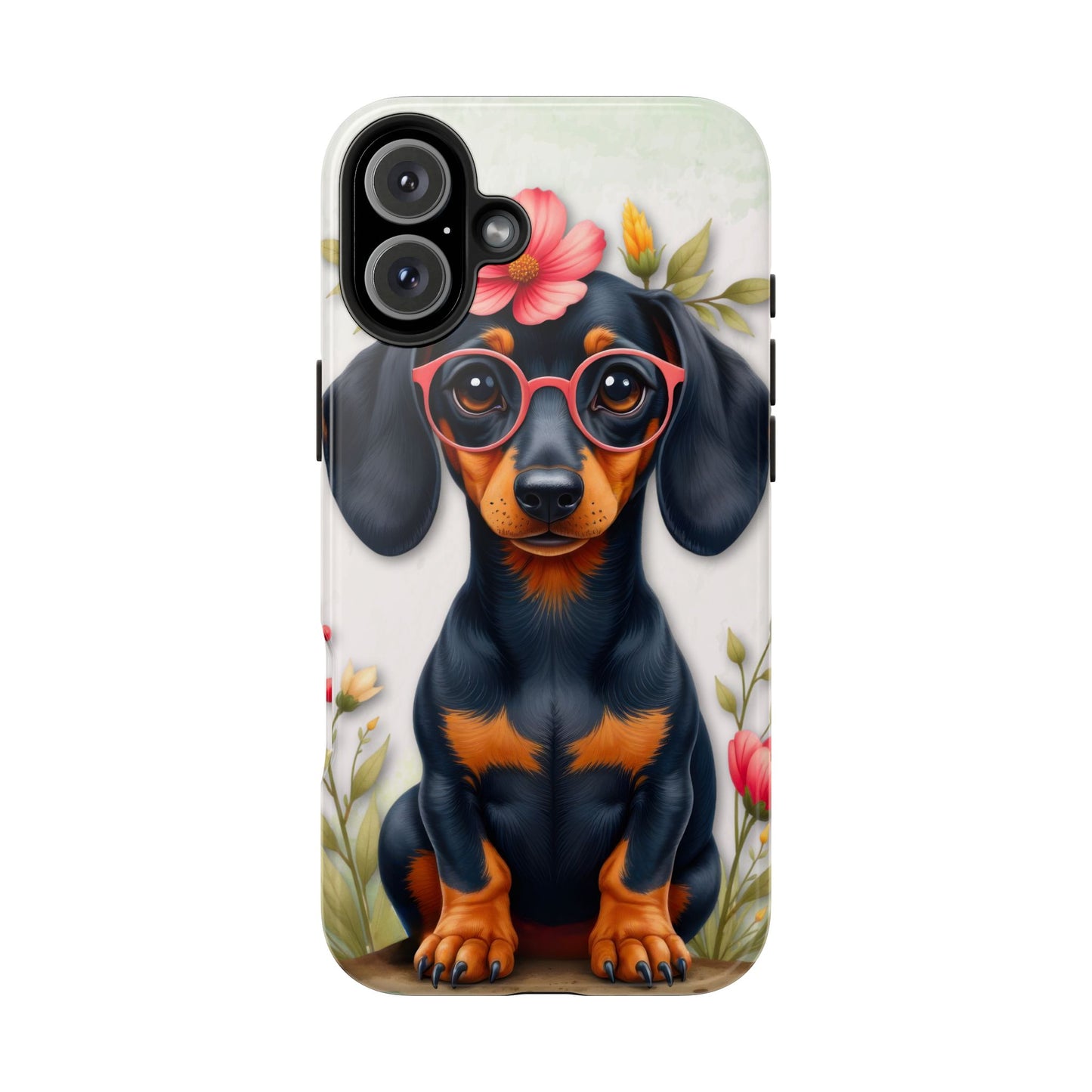 Cute Dachshund Phone Case, Dog Lover Gift, Tough Phone Cover, Pet Accessory,