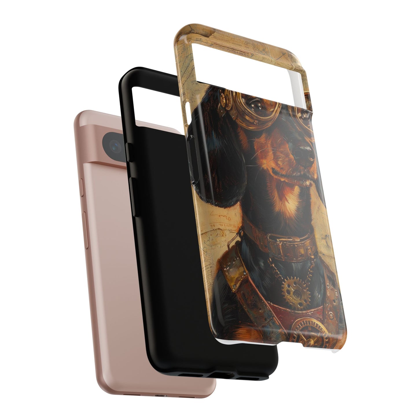 Steam Punk Dachshund Mens Phone Case - Dog Apple Pixel Galaxy