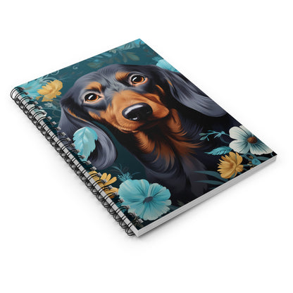 Dachshund Spiral Notebook - Ruled Line, Cute Dog Journal, Pet Lover Notepad, Lined Writing Pad, Animal Theme Diary