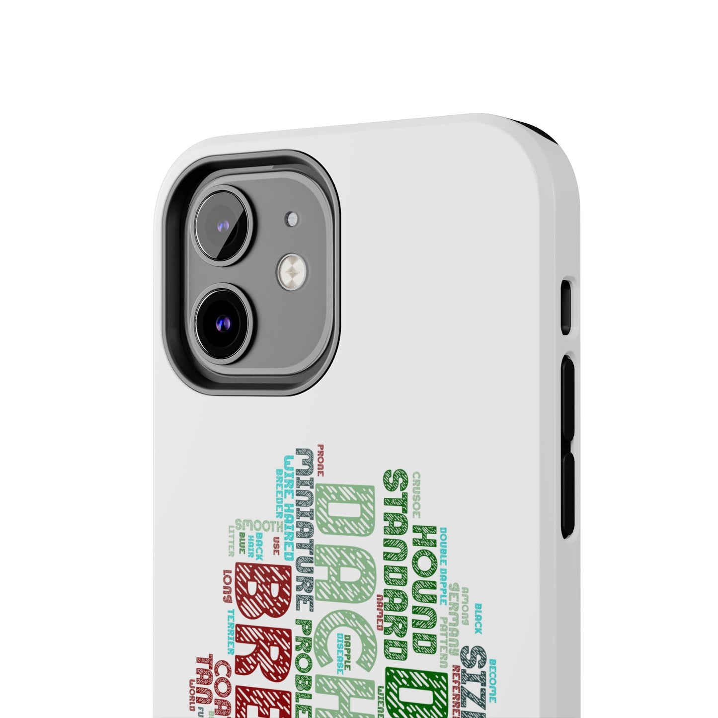 Dachshund Phone Case Dog Lover Gift Tough Phone Cover Doxie Word Art