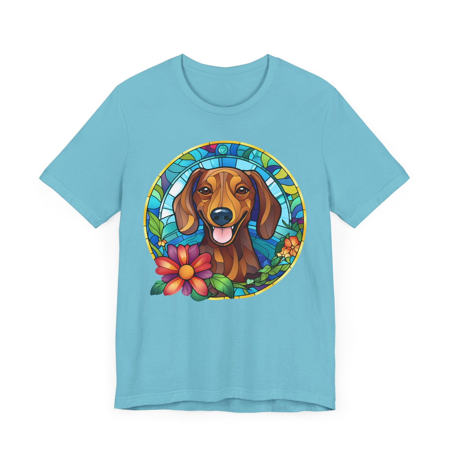 Adorable Dachshund Doxie Stained Glass