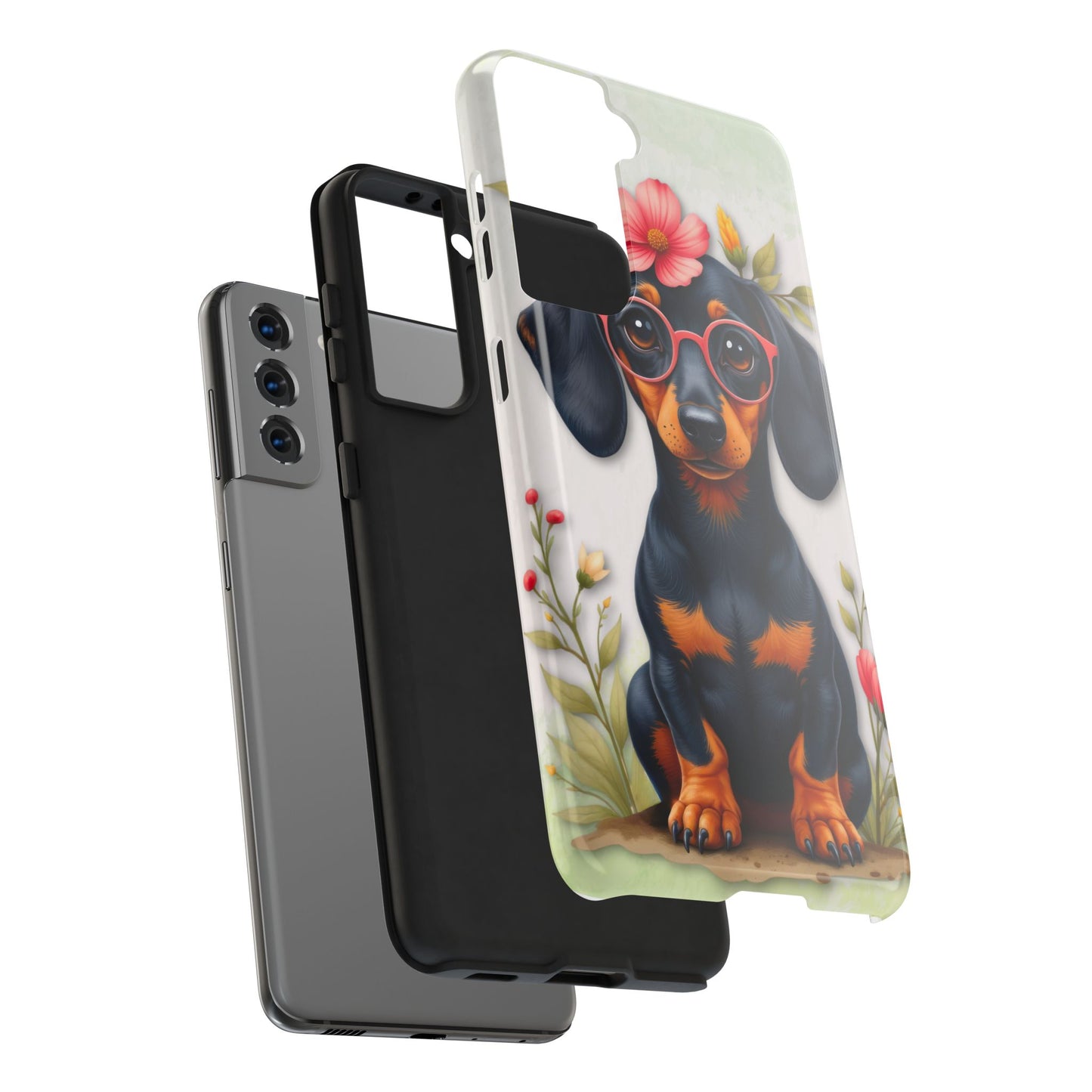 Cute Dachshund Phone Case, Dog Lover Gift, Tough Phone Cover, Pet Accessory,
