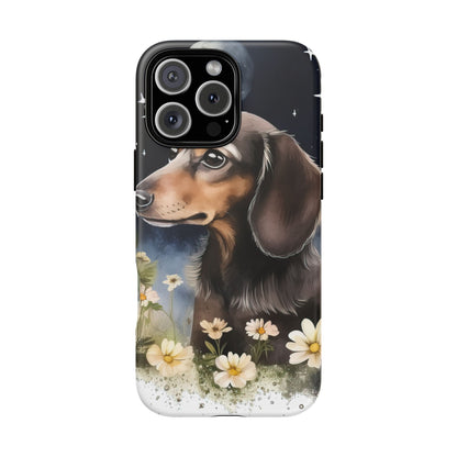 Vibrant Dachshund Moonlight Phone Case - Dog Apple Pixel Galaxy