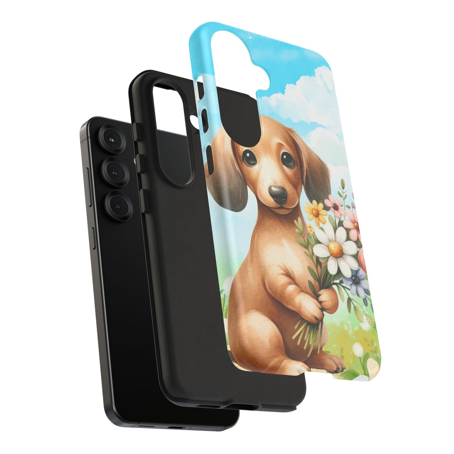 Watercolor Dachshund Dog Phone Case - Rescue Dog Apple Pixel Galaxy Spring