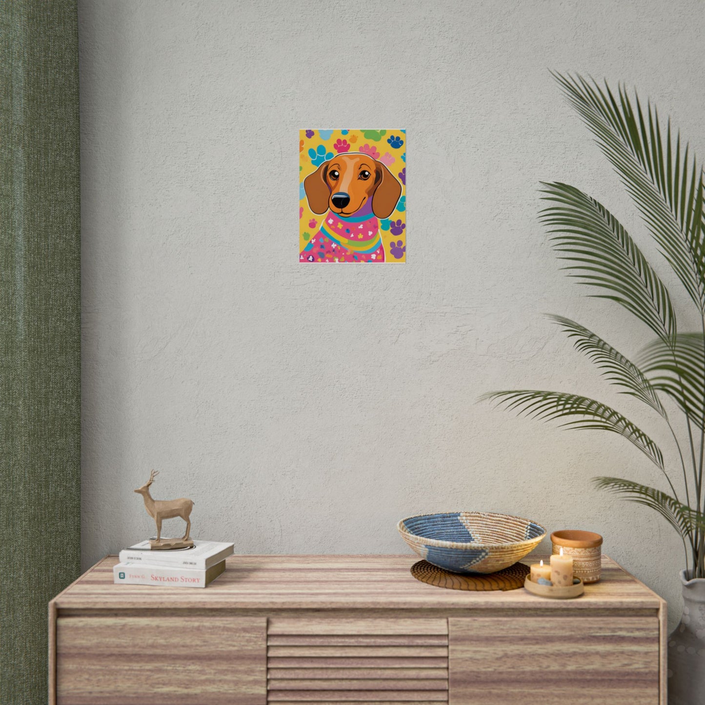 Dachshund Poster Dog Wall Art Animal Lover Kids Room Decoration Girls