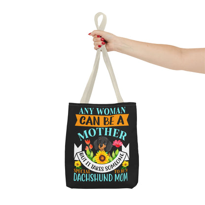 Mom Dachshund Puppy Tote Bag Bright and Cheerful Weiner Doxie