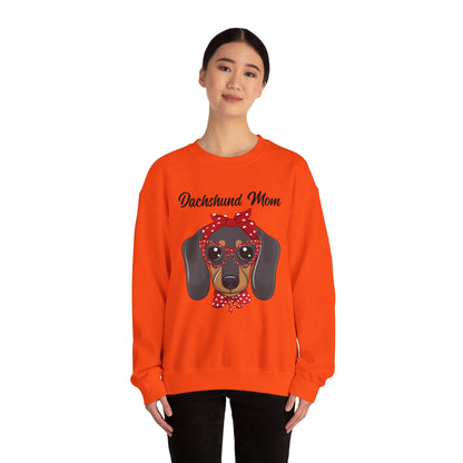 Dachshund Mom Sweatshirt, Dog Lover Gift, Funny Weiner Dog Jumper, Classic Sausage Dog Crewneck, Pet Owner Apparel Doxie