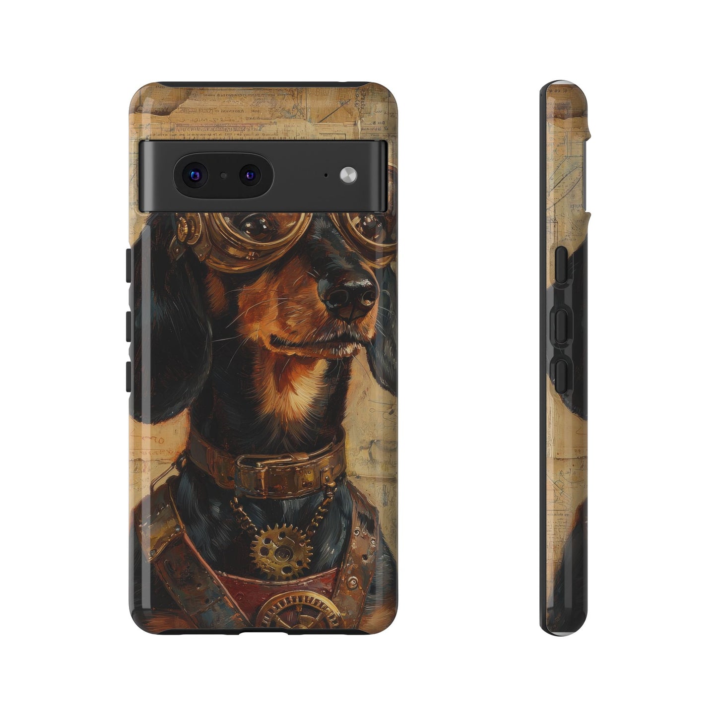 Steam Punk Dachshund Mens Phone Case - Dog Apple Pixel Galaxy