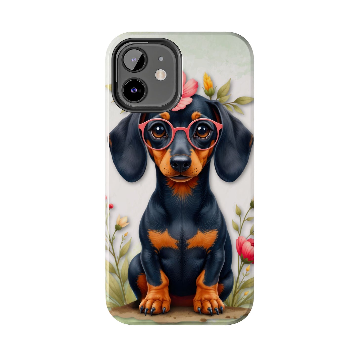 Cute Dachshund Phone Case, Dog Lover Gift, Tough Phone Cover, Pet Accessory,