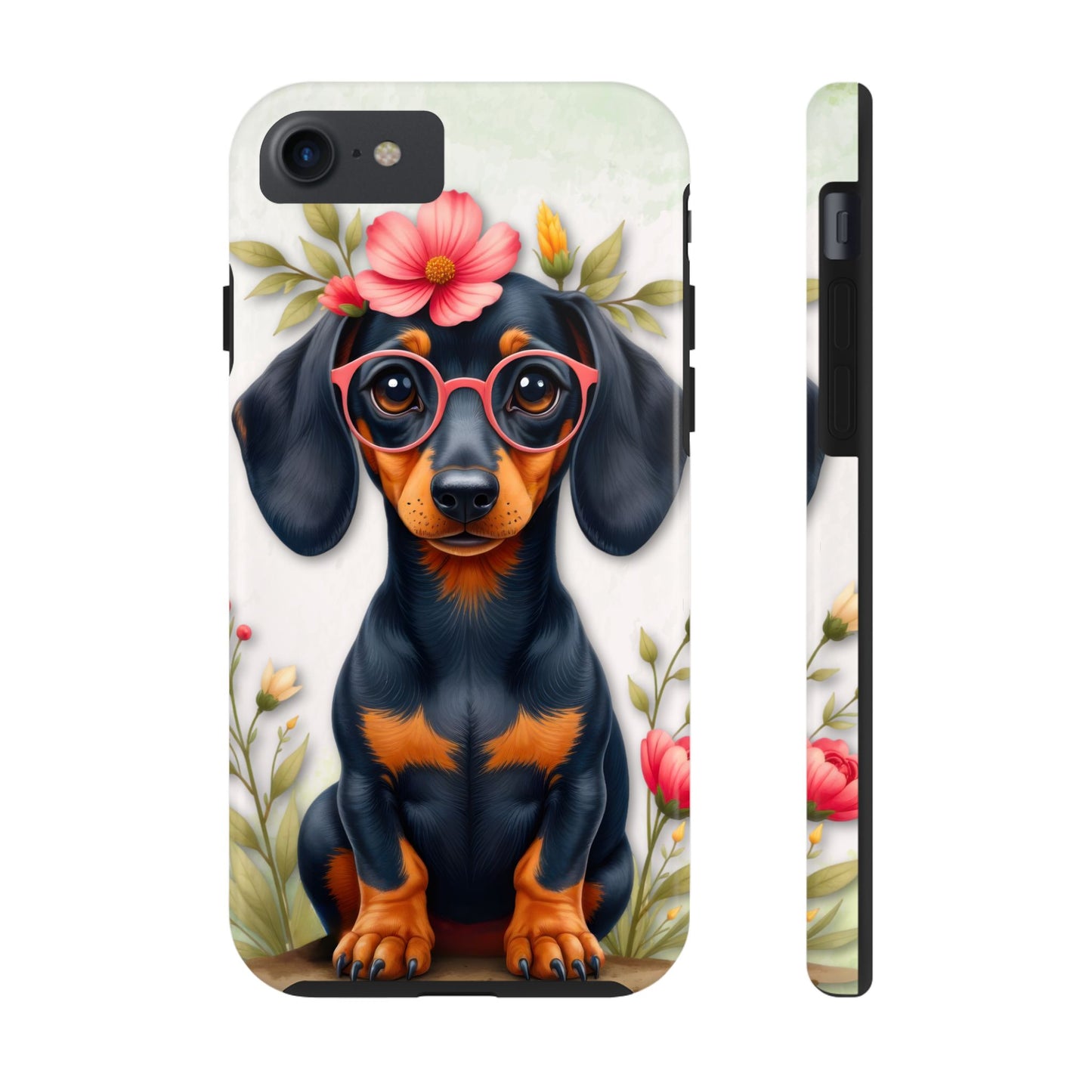 Cute Dachshund Phone Case, Dog Lover Gift, Tough Phone Cover, Pet Accessory,