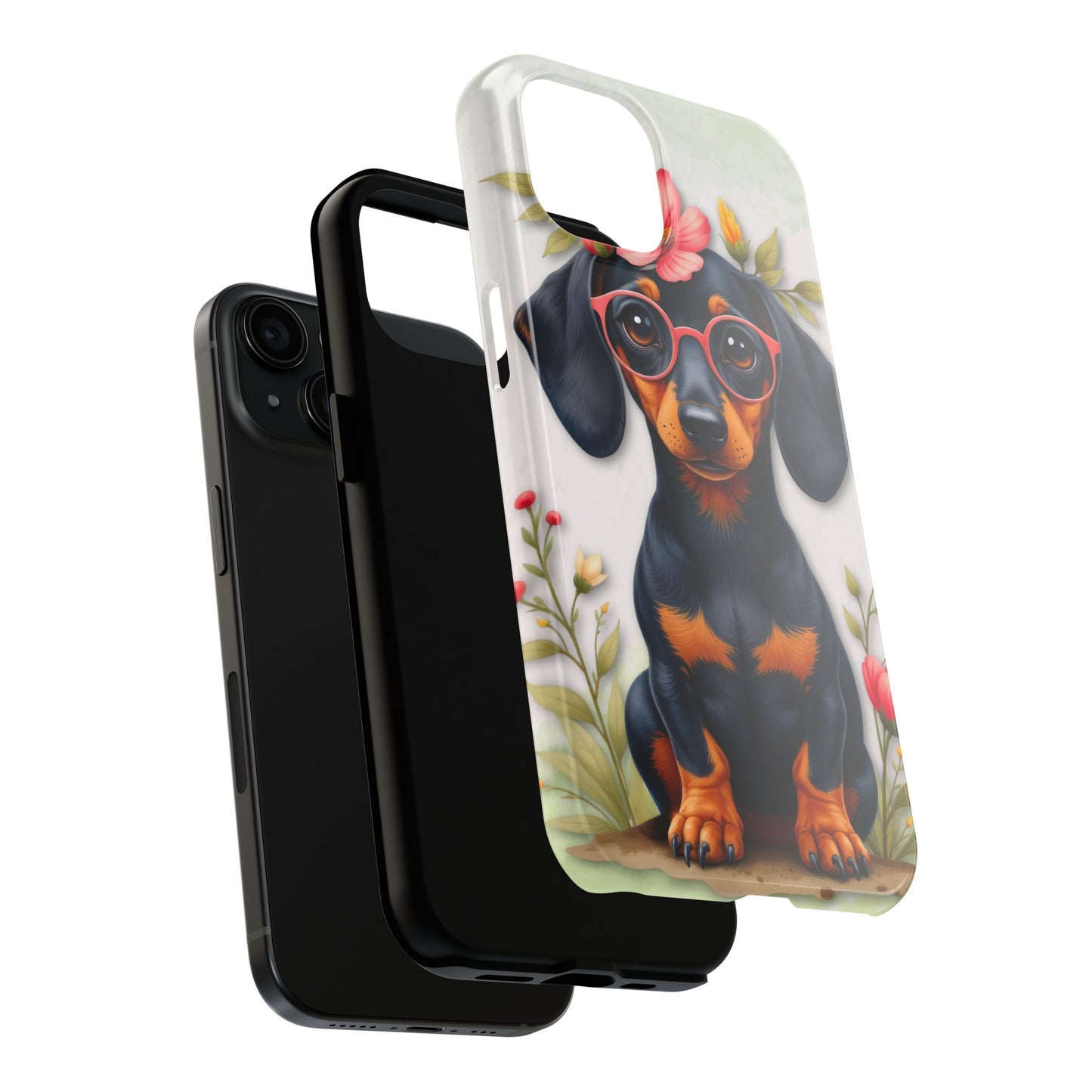 Cute Dachshund Phone Case, Dog Lover Gift, Tough Phone Cover, Pet Accessory,