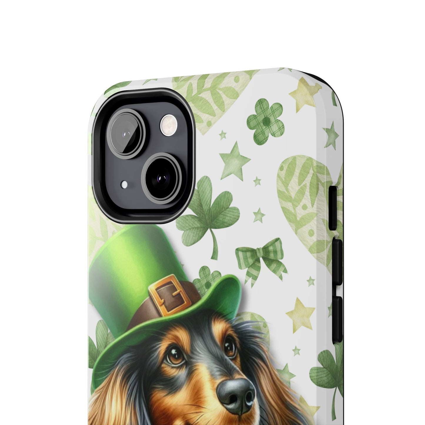 St Patricks Cute Dachshund Phone Case Dog Lover Gift Tough Phone Cover Patty