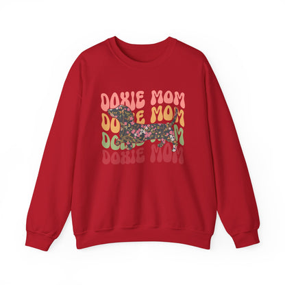 Dachshund Mom Sweatshirt, Dog Lover Gift, Funny Weiner Dog Jumper, Classic Sausage Dog Crewneck, Pet Owner Apparel Doxie