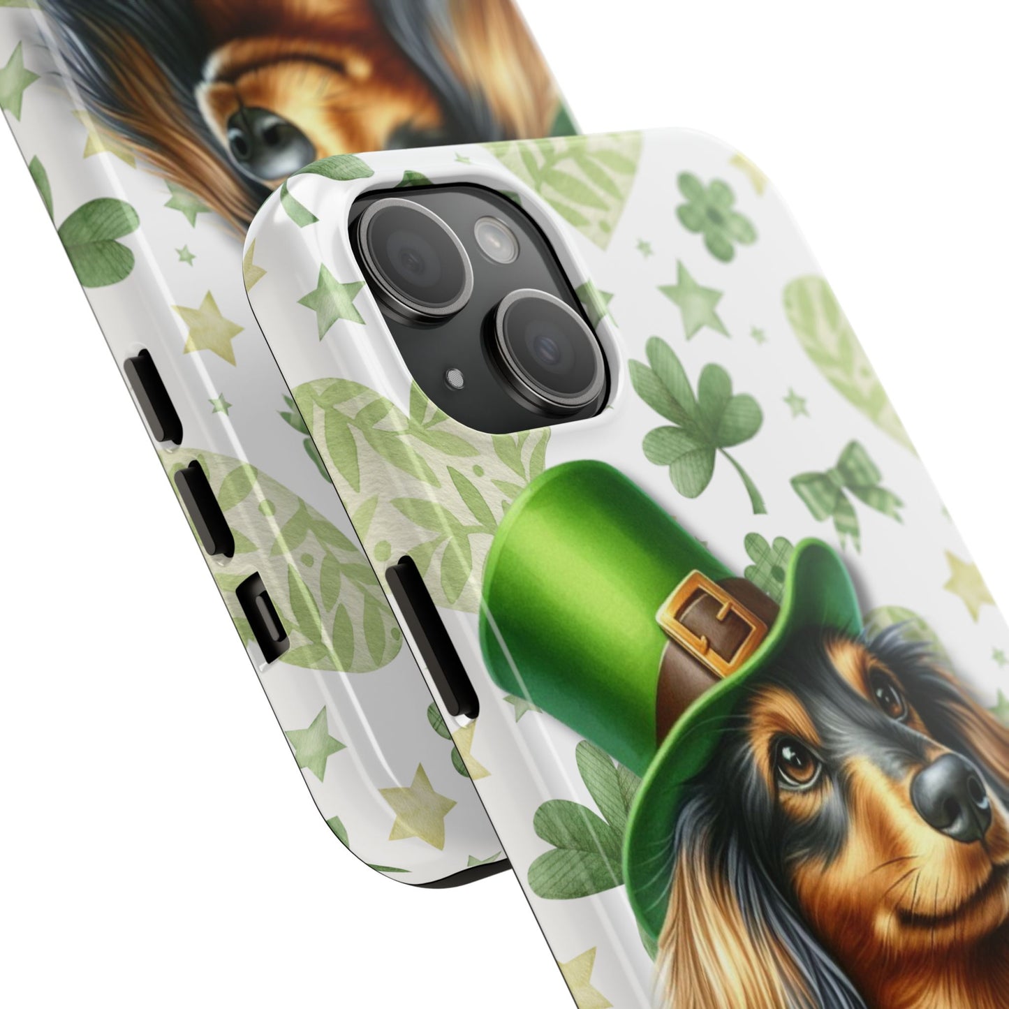 St Patricks Cute Dachshund Phone Case Dog Lover Gift Tough Phone Cover Patty