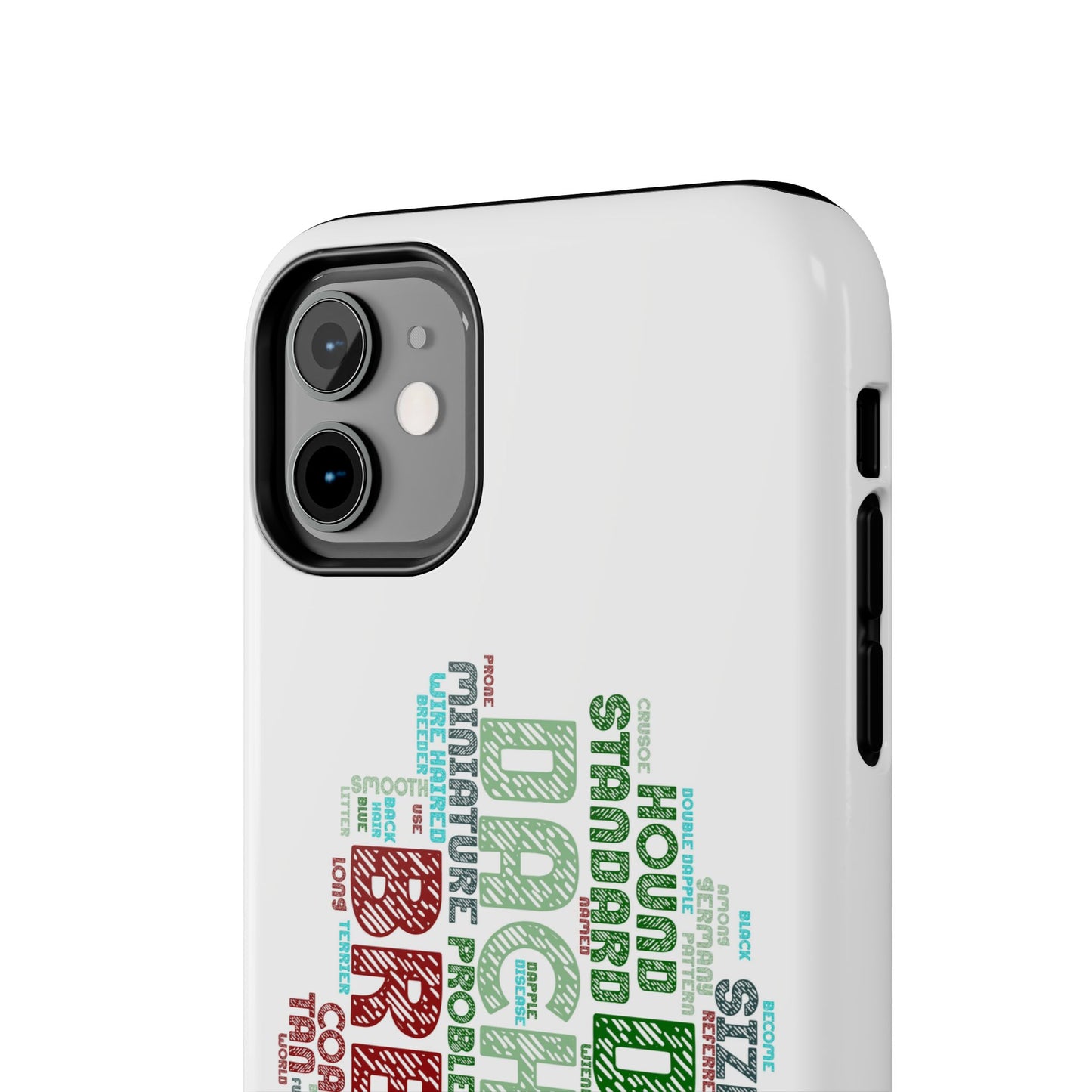 Dachshund Phone Case Dog Lover Gift Tough Phone Cover Doxie Word Art