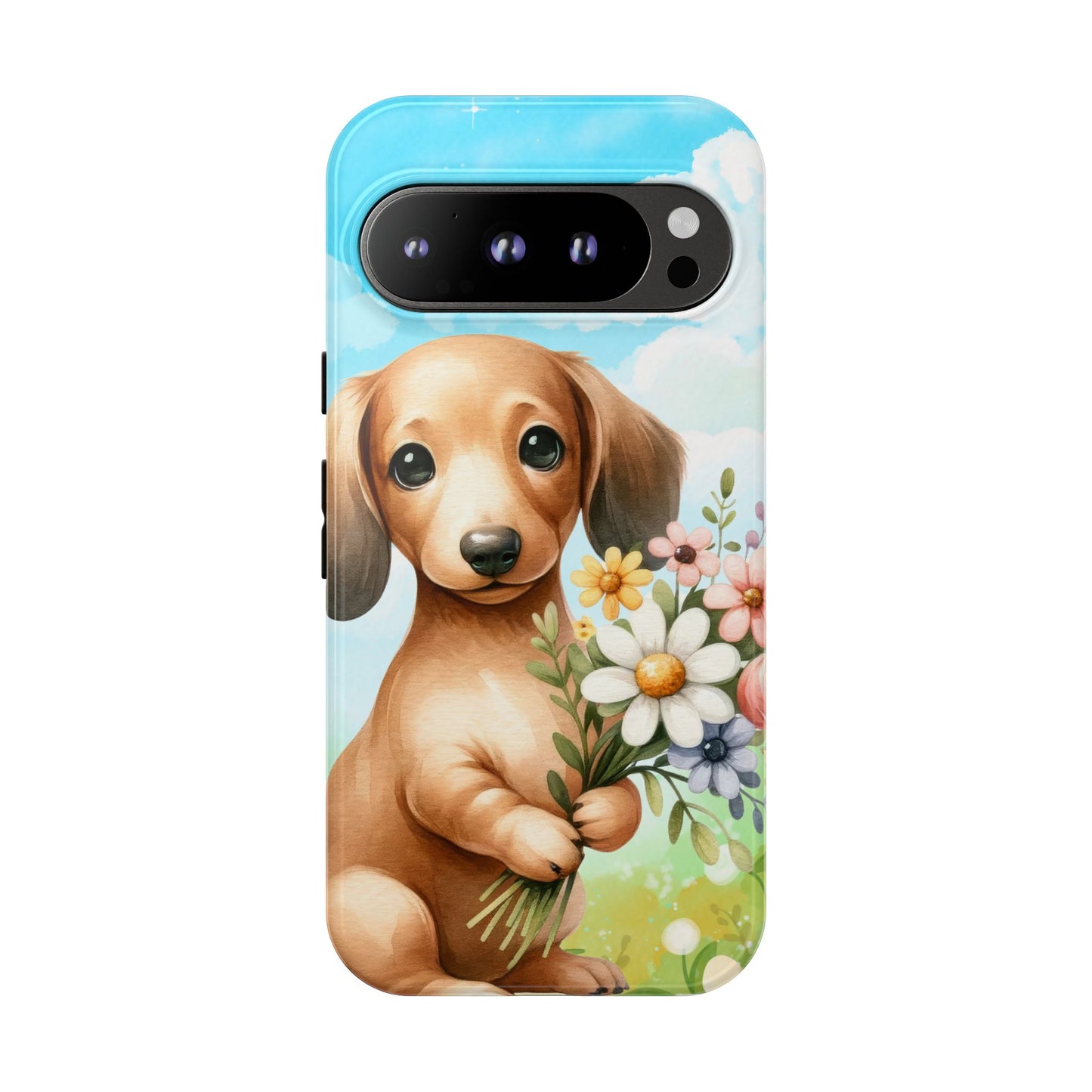 Watercolor Dachshund Dog Phone Case - Rescue Dog Apple Pixel Galaxy Spring
