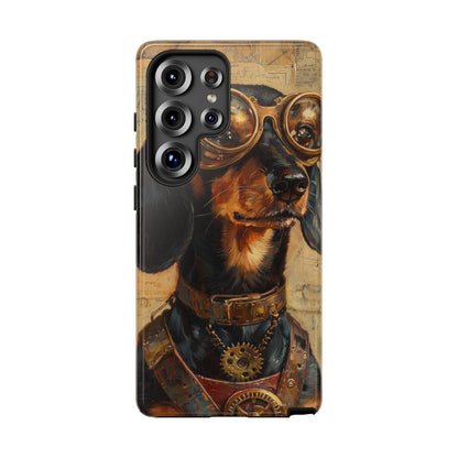 Steam Punk Dachshund Mens Phone Case - Dog Apple Pixel Galaxy