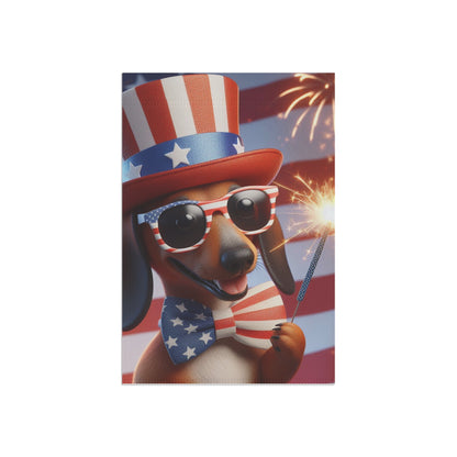USA Garden Flag Dog Mom Banner Home Decor Dachshund Red Hair