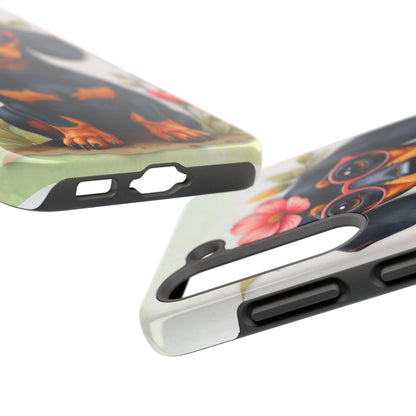Cute Dachshund Phone Case, Dog Lover Gift, Tough Phone Cover, Pet Accessory,