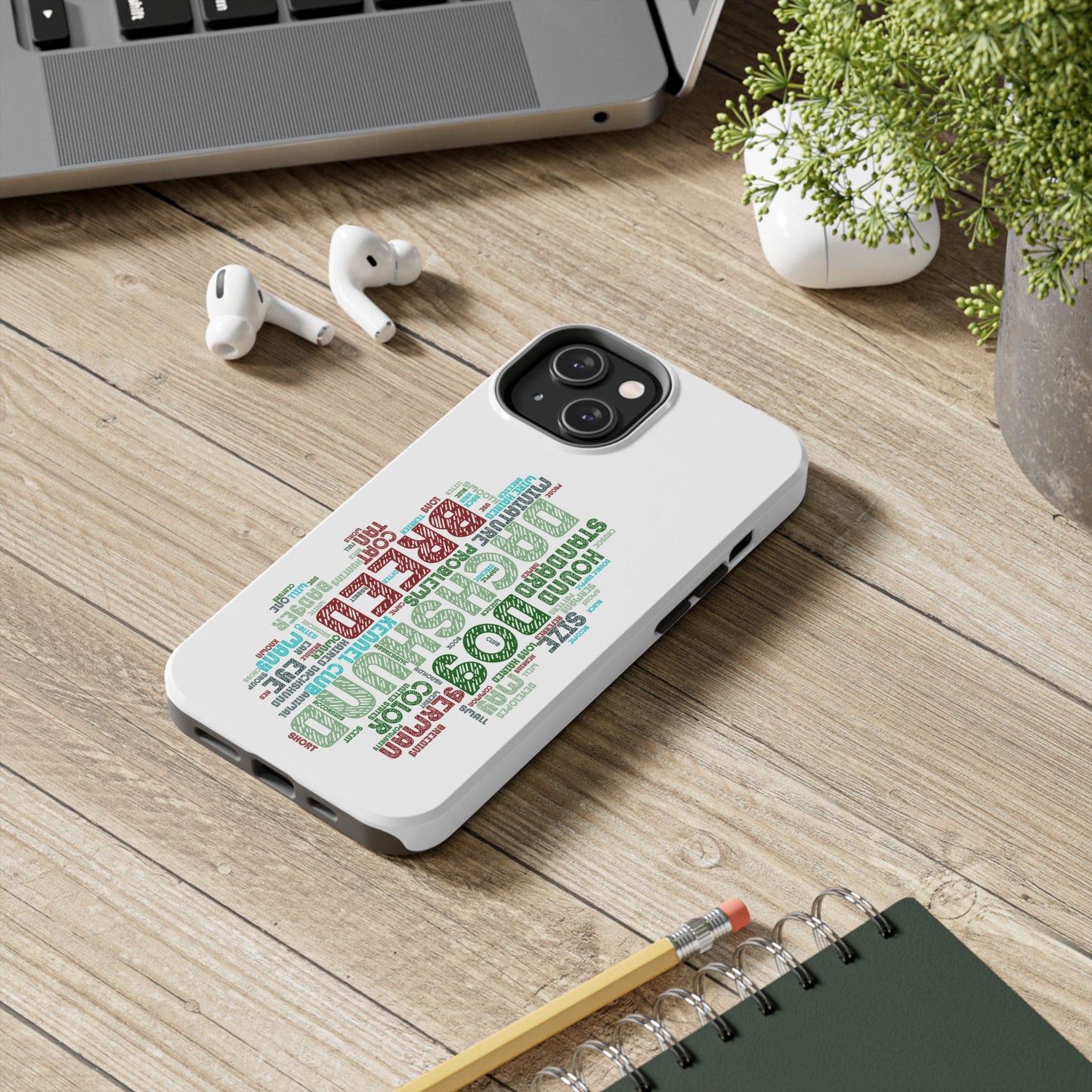 Dachshund Phone Case Dog Lover Gift Tough Phone Cover Doxie Word Art