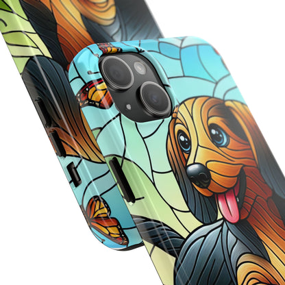 Cute Dachshund Phone Case, Dog Lover Gift, Tough Phone Cover, Pet Accessory,