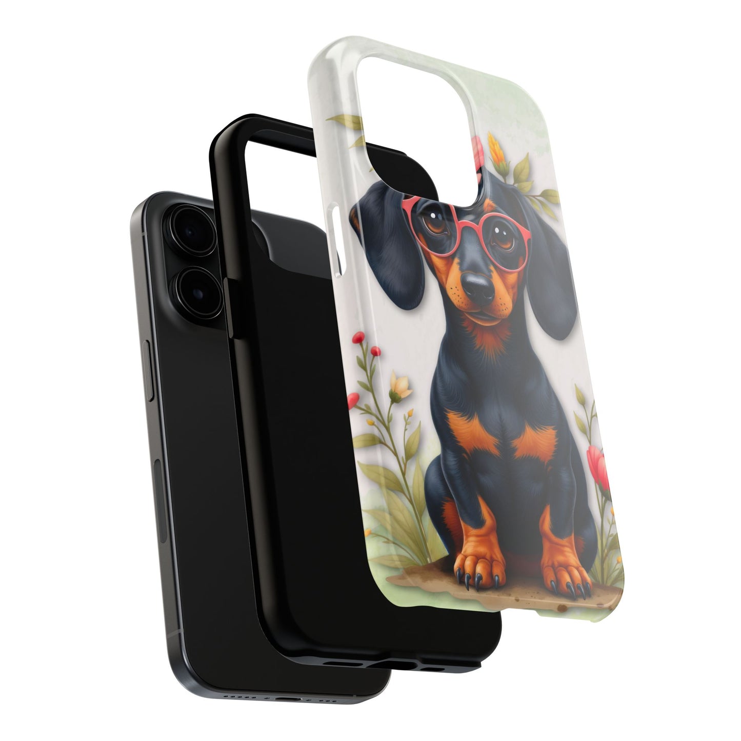 Cute Dachshund Phone Case, Dog Lover Gift, Tough Phone Cover, Pet Accessory,