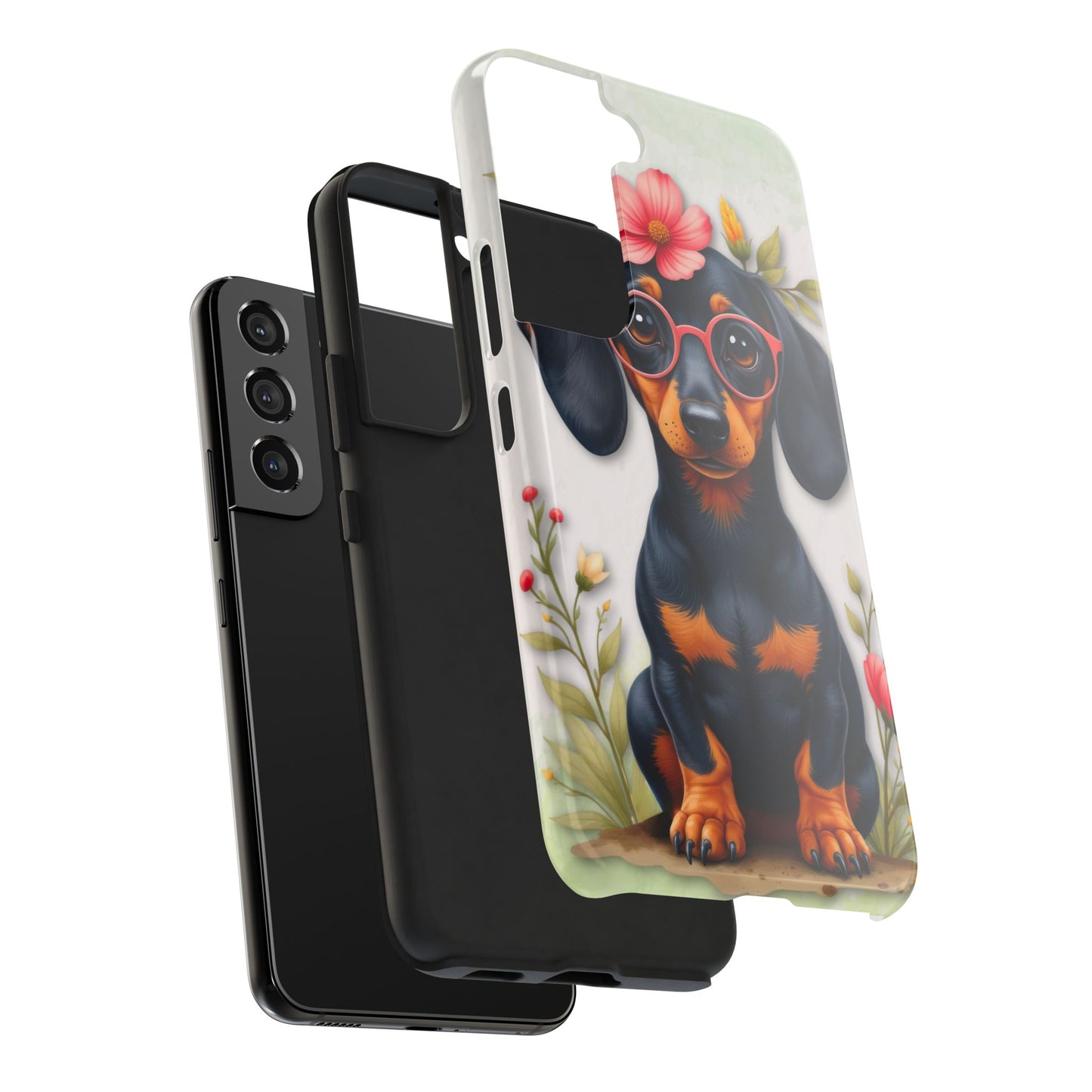 Cute Dachshund Phone Case, Dog Lover Gift, Tough Phone Cover, Pet Accessory,