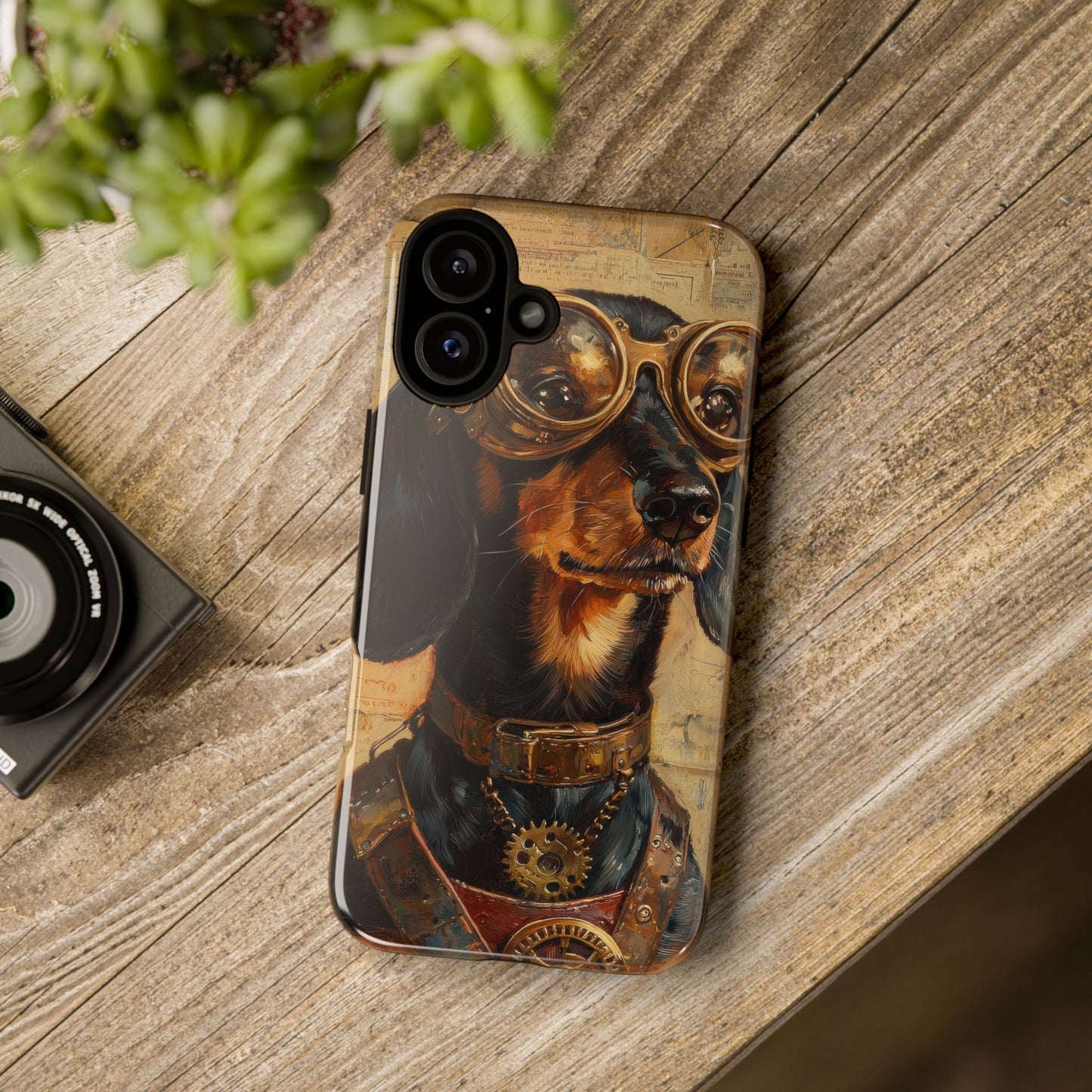 Steam Punk Dachshund Mens Phone Case - Dog Apple Pixel Galaxy