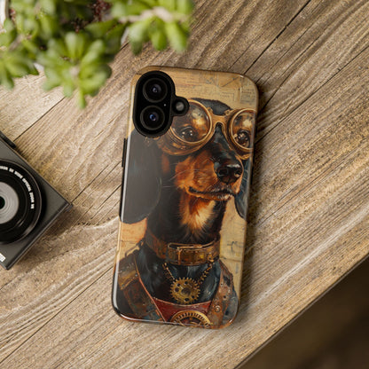 Steam Punk Dachshund Mens Phone Case - Dog Apple Pixel Galaxy
