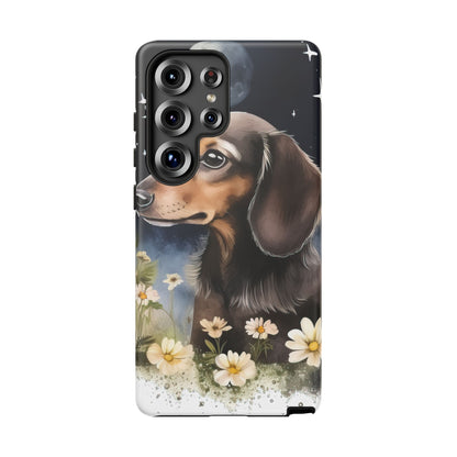 Vibrant Dachshund Moonlight Phone Case - Dog Apple Pixel Galaxy
