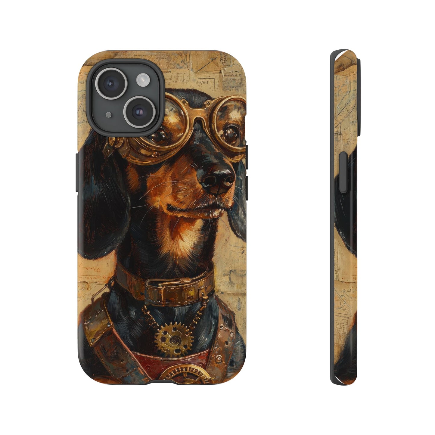 Steam Punk Dachshund Mens Phone Case - Dog Apple Pixel Galaxy