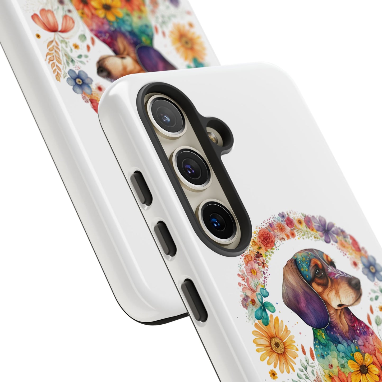 Personalized Dachshund Case for Pet Lovers Floral Phone Case Custom Name Phone