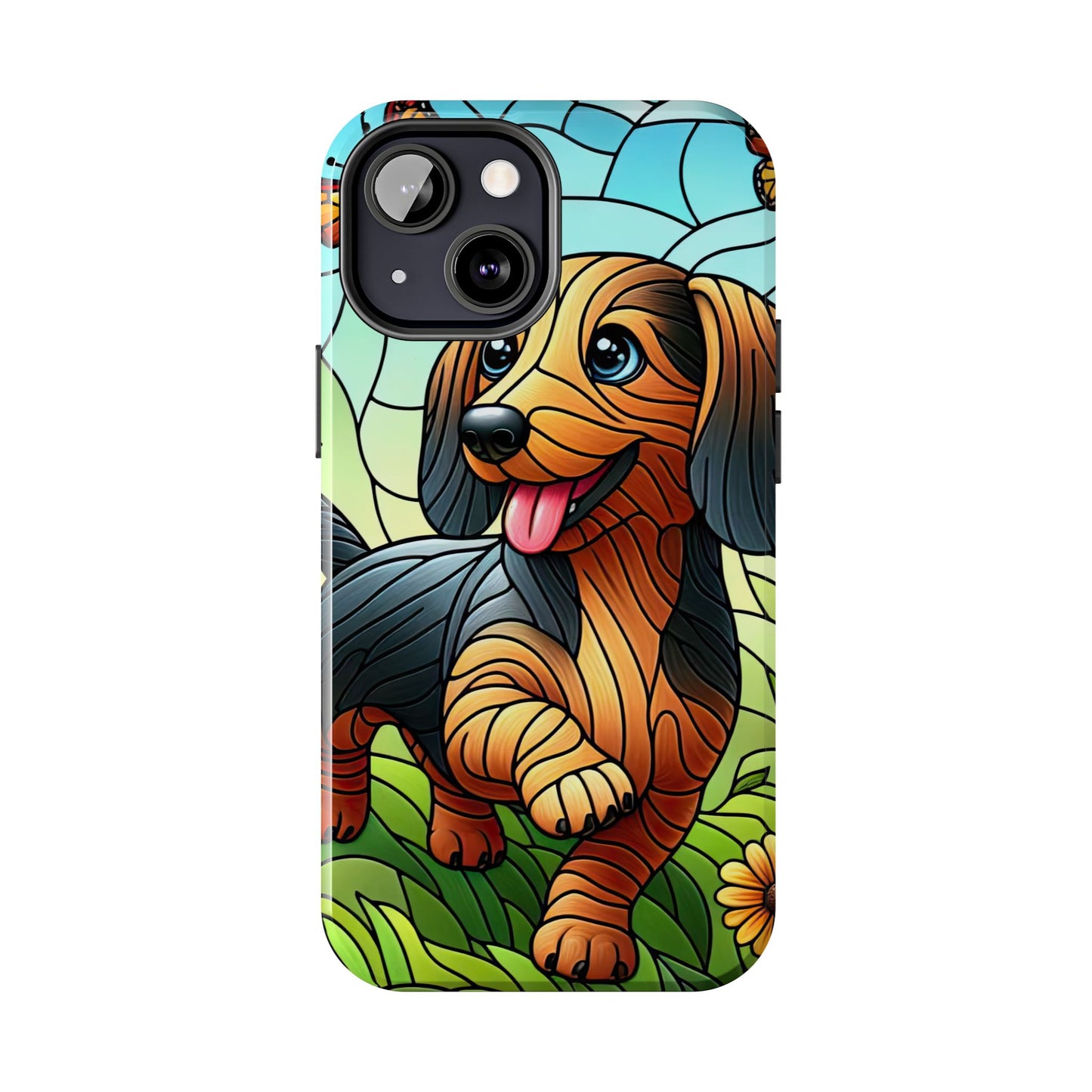 Cute Dachshund Phone Case, Dog Lover Gift, Tough Phone Cover, Pet Accessory,