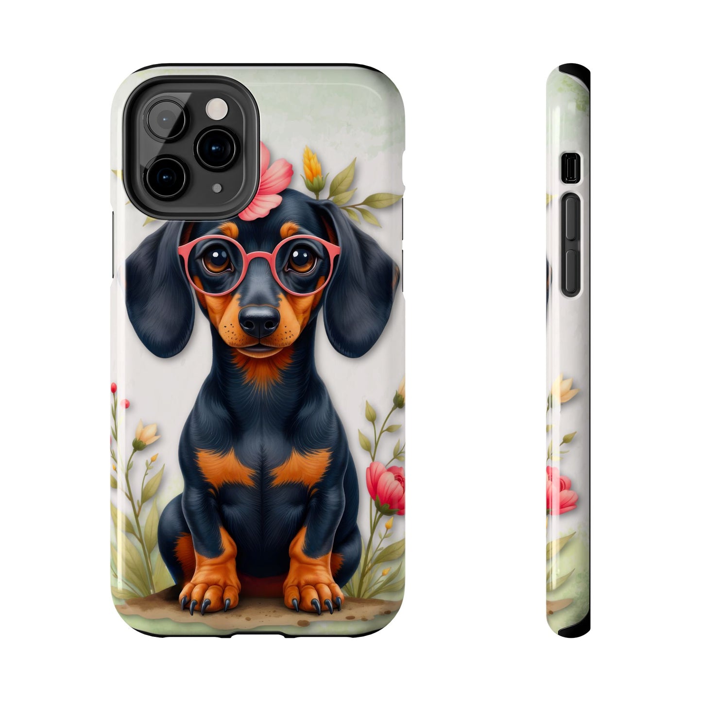 Cute Dachshund Phone Case, Dog Lover Gift, Tough Phone Cover, Pet Accessory,