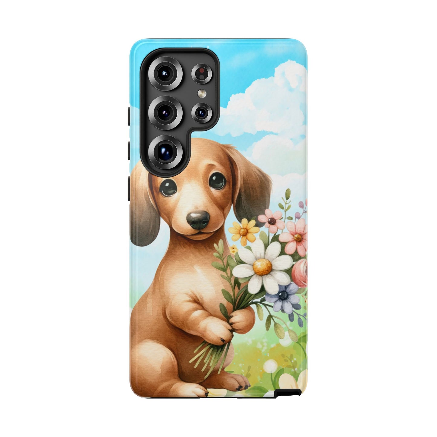 Watercolor Dachshund Dog Phone Case - Rescue Dog Apple Pixel Galaxy Spring
