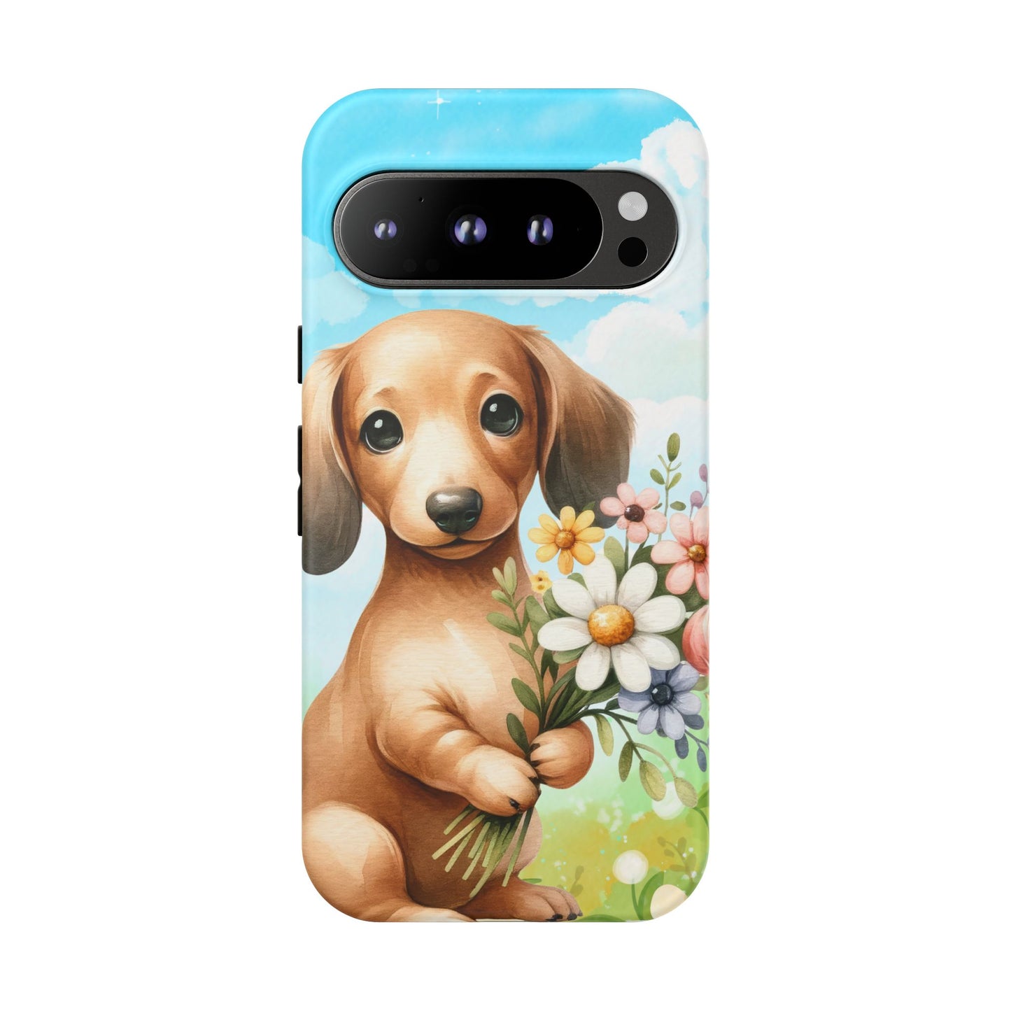 Watercolor Dachshund Dog Phone Case - Rescue Dog Apple Pixel Galaxy Spring