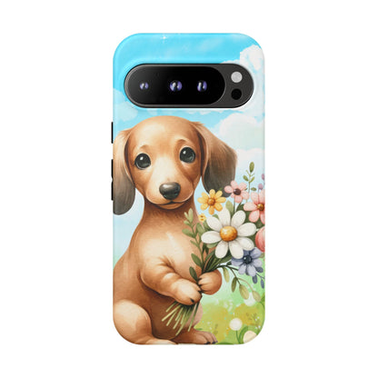 Watercolor Dachshund Dog Phone Case - Rescue Dog Apple Pixel Galaxy Spring