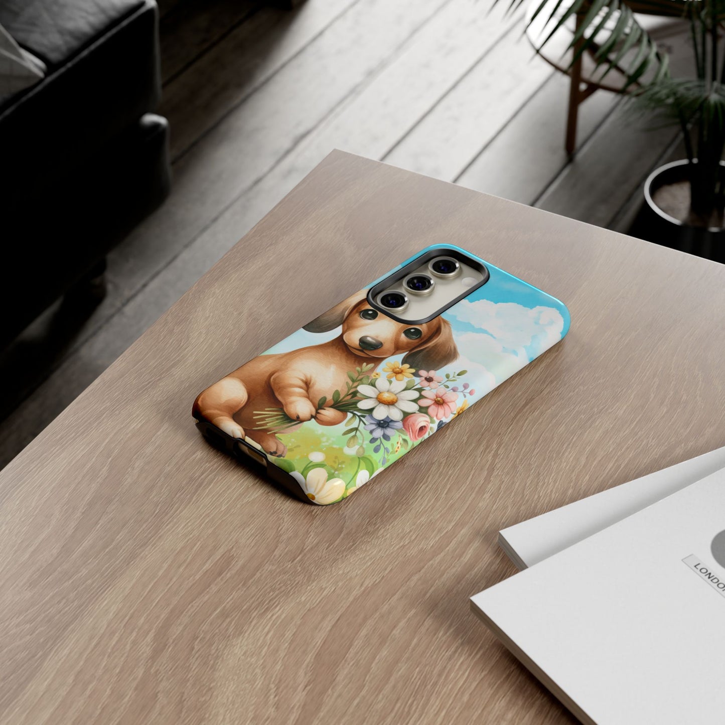 Watercolor Dachshund Dog Phone Case - Rescue Dog Apple Pixel Galaxy Spring