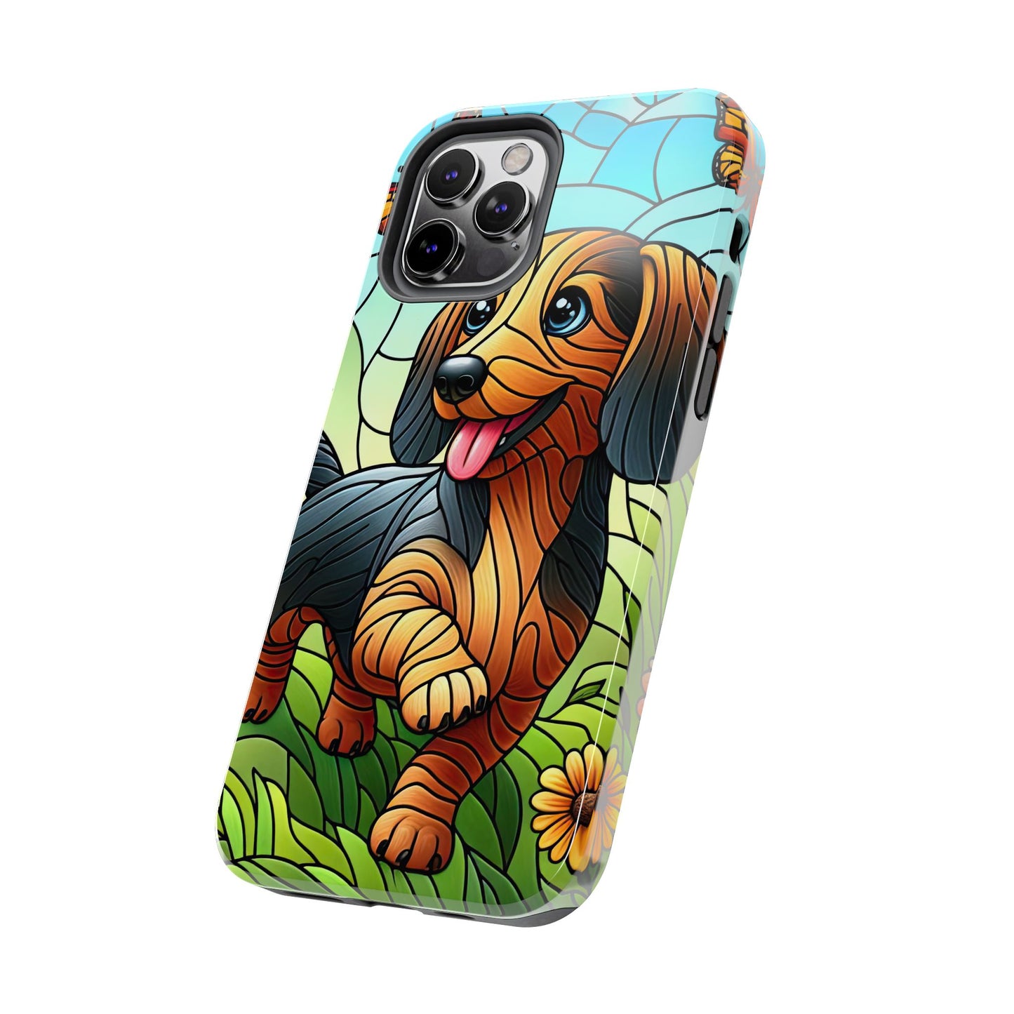 Cute Dachshund Phone Case, Dog Lover Gift, Tough Phone Cover, Pet Accessory,