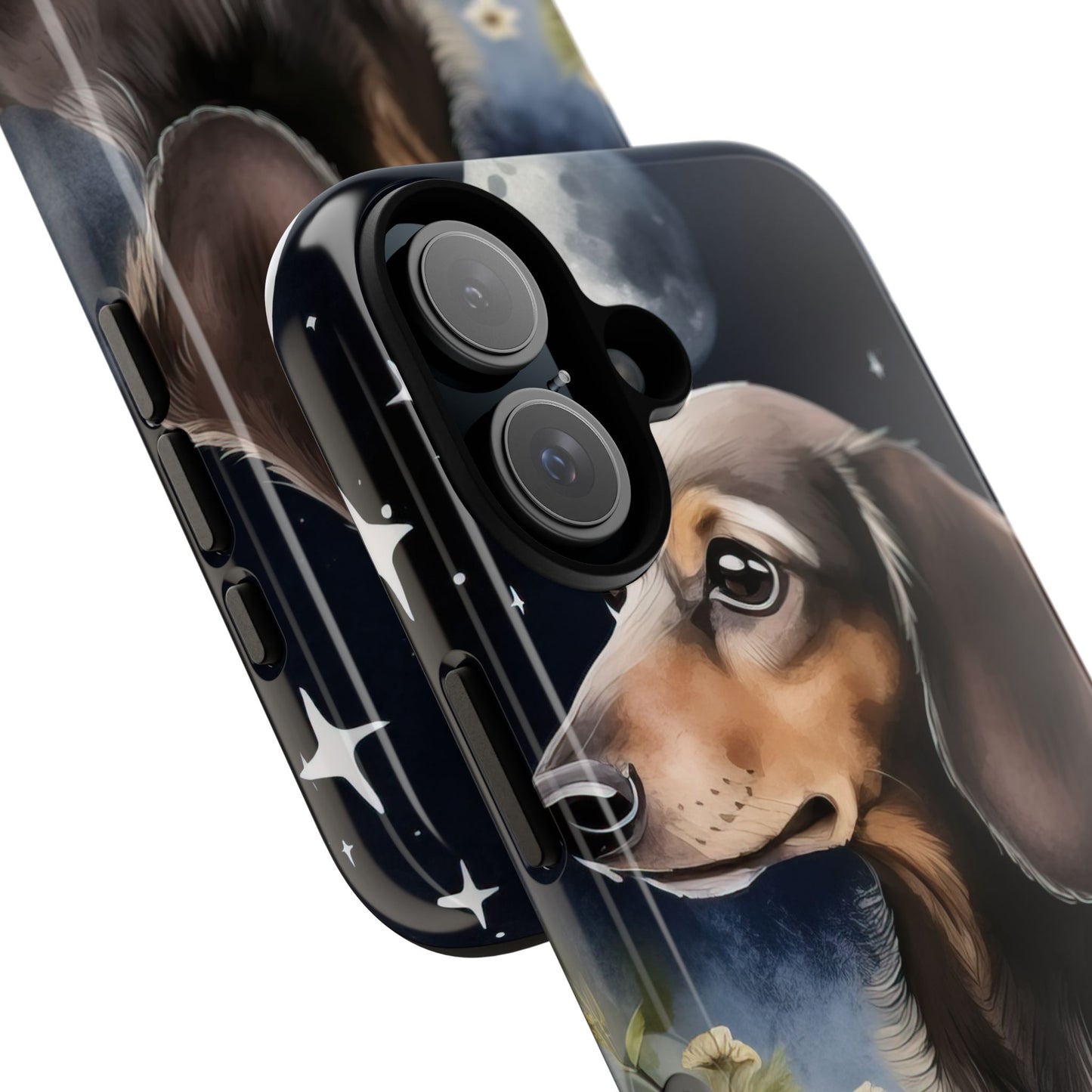 Vibrant Dachshund Moonlight Phone Case - Dog Apple Pixel Galaxy