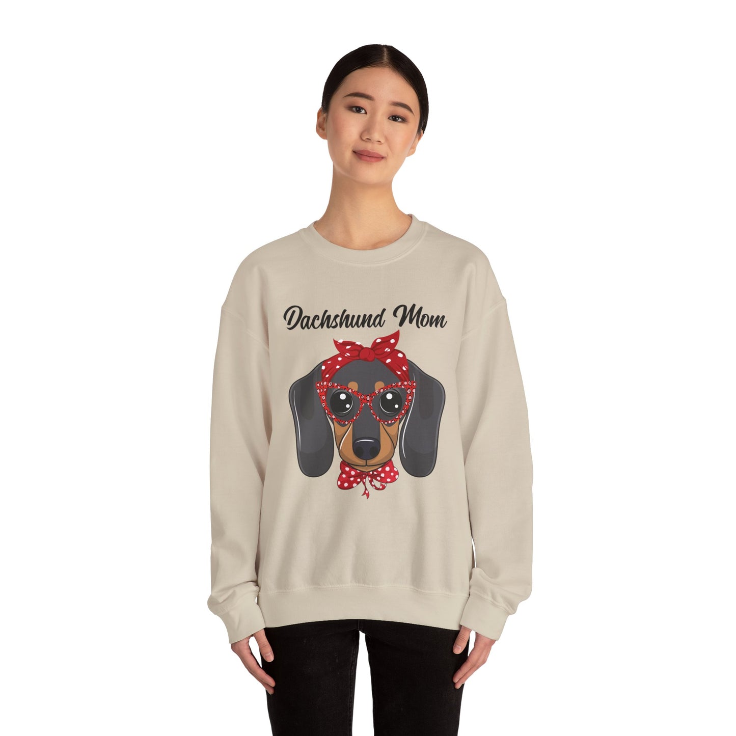 Dachshund Mom Sweatshirt, Dog Lover Gift, Funny Weiner Dog Jumper, Classic Sausage Dog Crewneck, Pet Owner Apparel Doxie