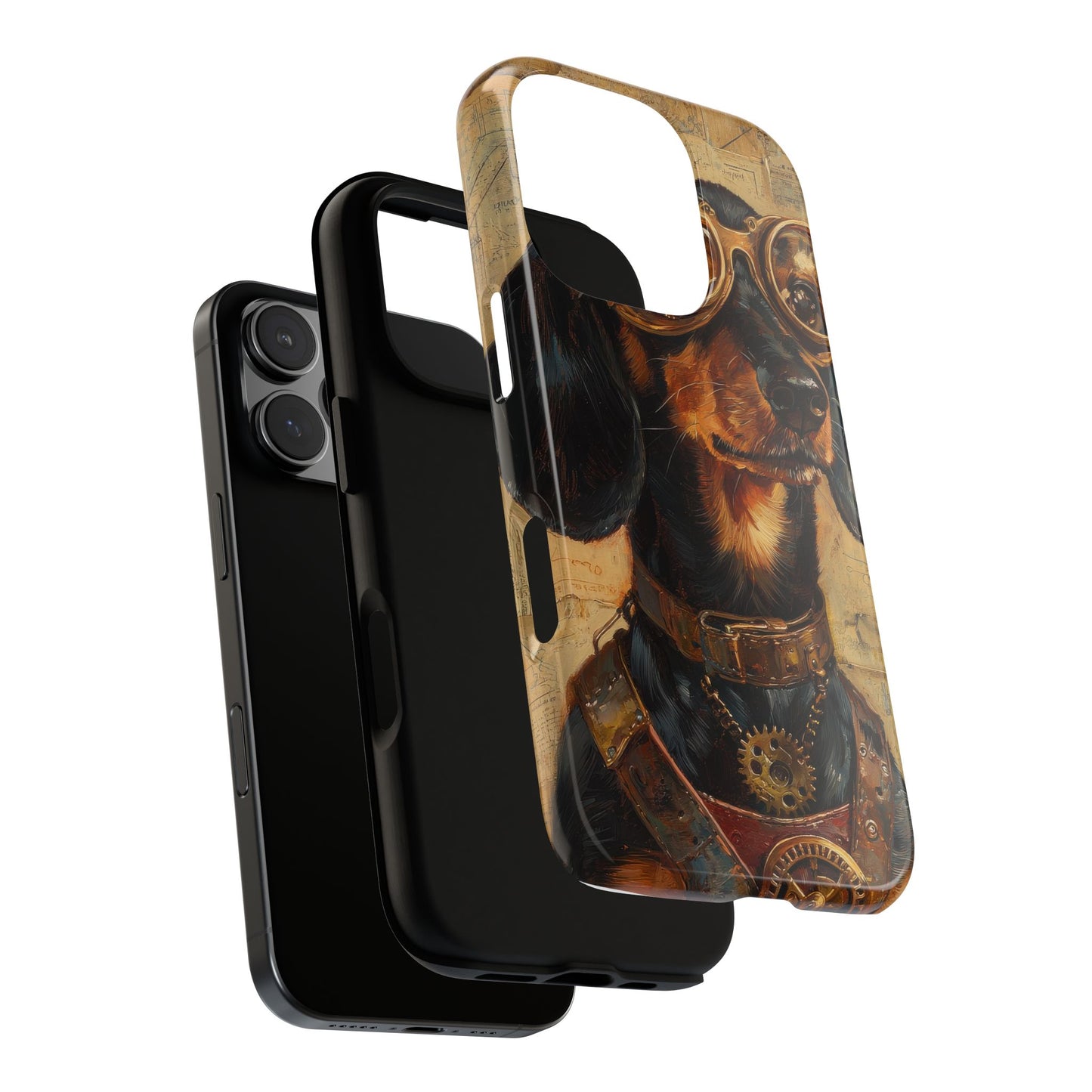 Steam Punk Dachshund Mens Phone Case - Dog Apple Pixel Galaxy