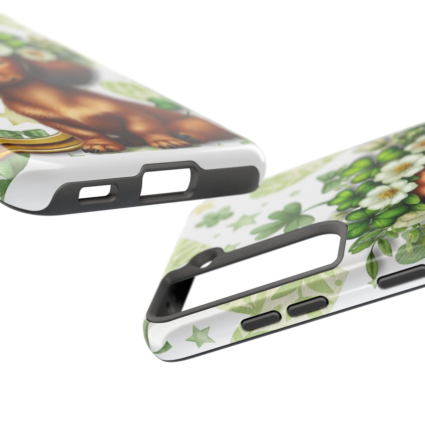 St Patricks Cute Dachshund Phone Case Dog Lover Gift Tough Phone Cover Patty