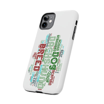 Dachshund Phone Case Dog Lover Gift Tough Phone Cover Doxie Word Art