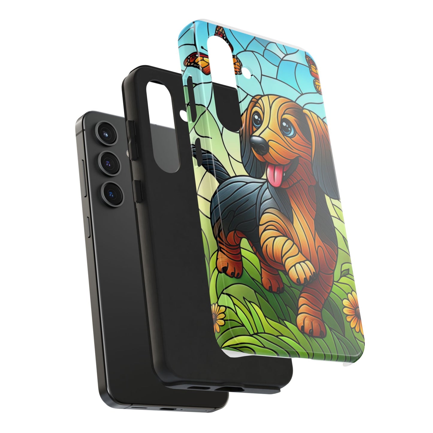 Cute Dachshund Phone Case, Dog Lover Gift, Tough Phone Cover, Pet Accessory,