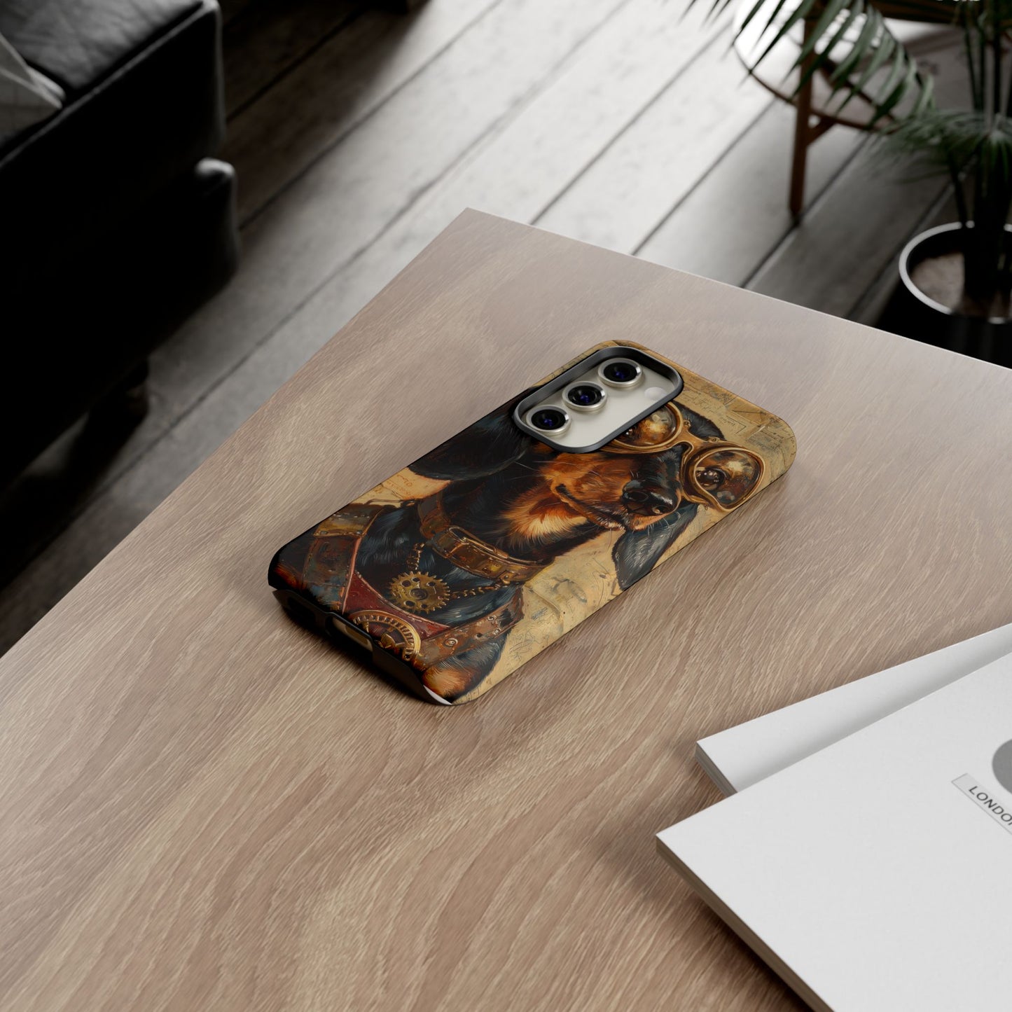 Steam Punk Dachshund Mens Phone Case - Dog Apple Pixel Galaxy