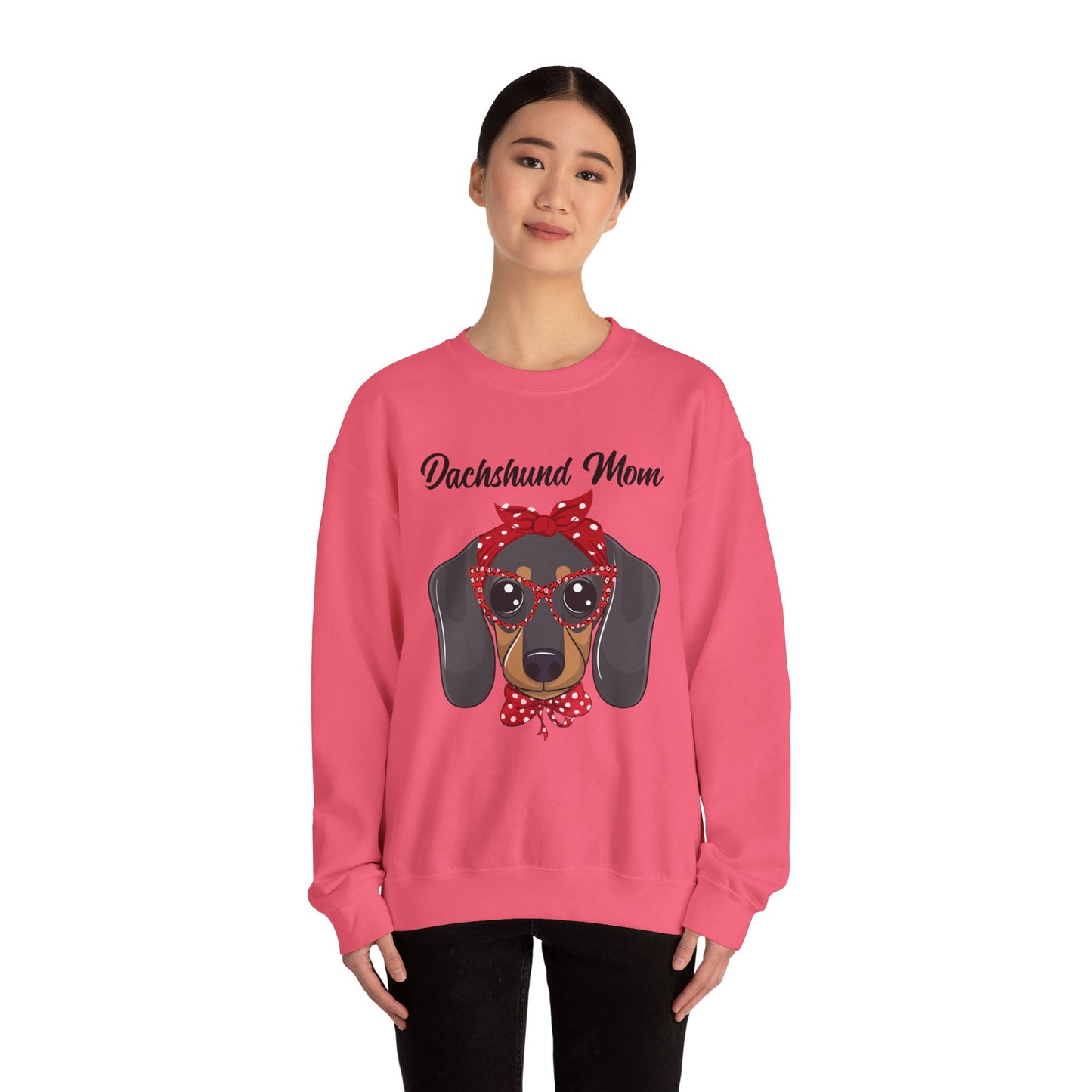 Dachshund Mom Sweatshirt, Dog Lover Gift, Funny Weiner Dog Jumper, Classic Sausage Dog Crewneck, Pet Owner Apparel Doxie