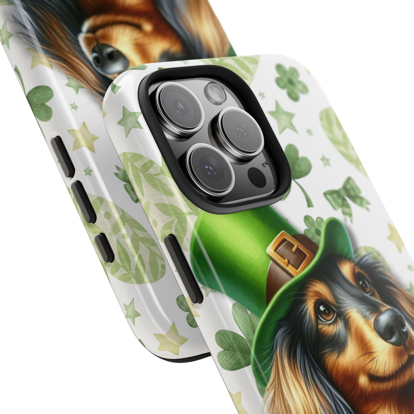 St Patricks Cute Dachshund Phone Case Dog Lover Gift Tough Phone Cover Patty