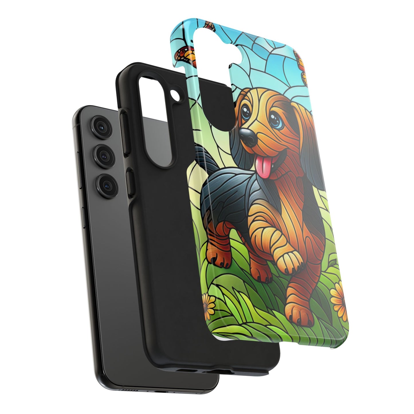 Cute Dachshund Phone Case, Dog Lover Gift, Tough Phone Cover, Pet Accessory,