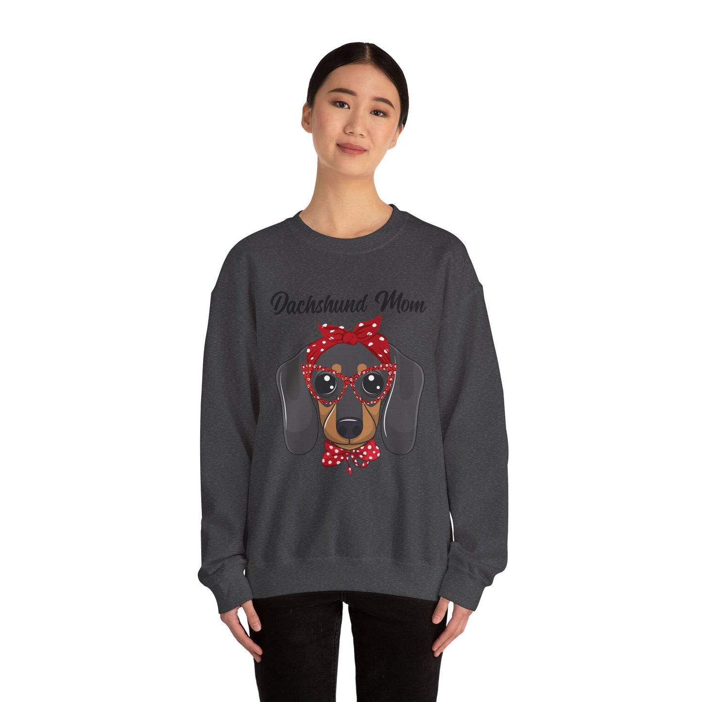 Dachshund Mom Sweatshirt, Dog Lover Gift, Funny Weiner Dog Jumper, Classic Sausage Dog Crewneck, Pet Owner Apparel Doxie